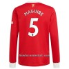 Camiseta de fútbol Manga Larga Manchester United Harry Maguire 5 Primera Equipación 2021/22 - Hombre